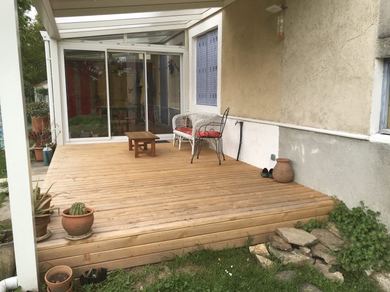 Terrasse en douglas brut